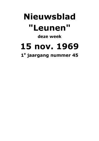 Dorpsblad Leunen-Veulen-Heide 1969-11-15