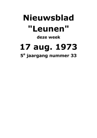 Dorpsblad Leunen-Veulen-Heide 1973-08-17