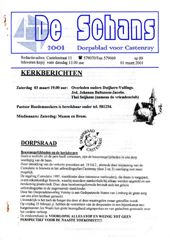 Castenrays dorpsblad De Schans 2001-03-01