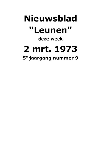 Dorpsblad Leunen-Veulen-Heide 1973-03-02