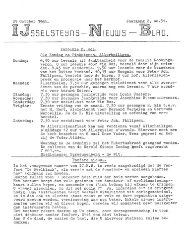 Ysselsteyns Nieuwsblad 1964-10-29