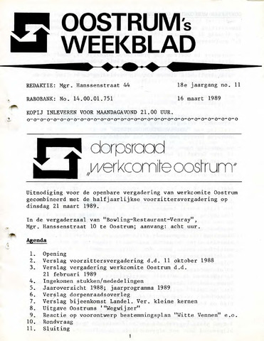Oostrum's Weekblad 1989-03-16