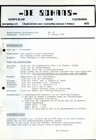 Castenrays dorpsblad De Schans 1975-10-31