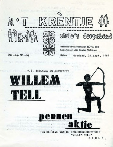 Oirlo's dorpsblad 't Krèntje 1981-09-24