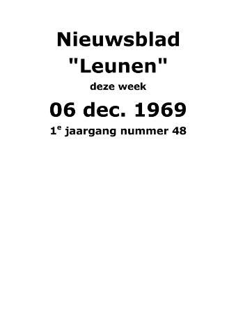 Dorpsblad Leunen-Veulen-Heide 1969-12-06