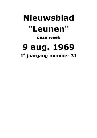 Dorpsblad Leunen-Veulen-Heide 1969-08-09