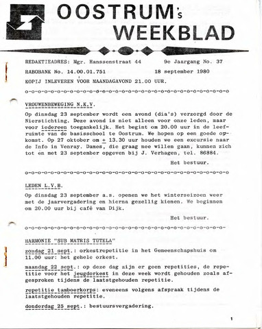 Oostrum's Weekblad 1980-09-18