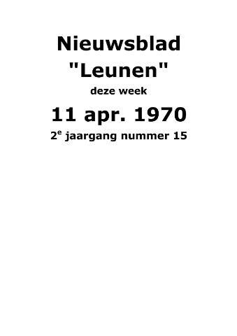 Dorpsblad Leunen-Veulen-Heide 1970-04-11