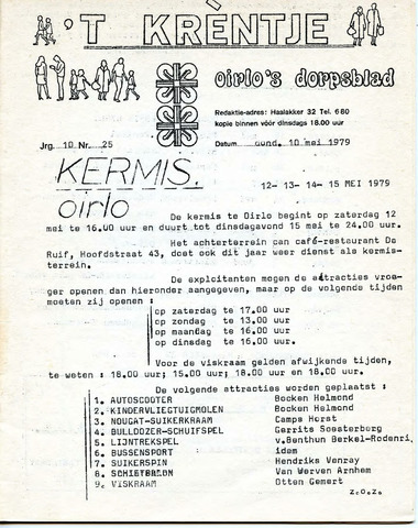Oirlo's dorpsblad 't Krèntje 1979-05-10
