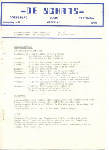 Castenrays dorpsblad De Schans 1979-10-05
