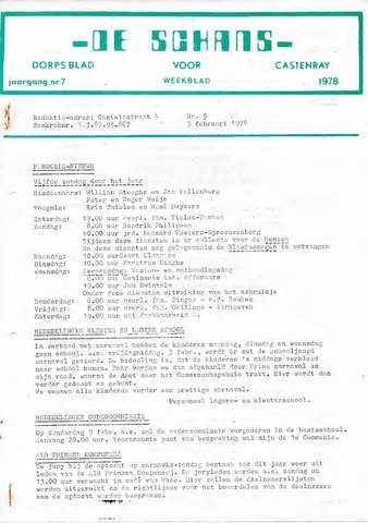 Castenrays dorpsblad De Schans 1978-02-03