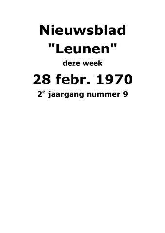 Dorpsblad Leunen-Veulen-Heide 1970-02-28