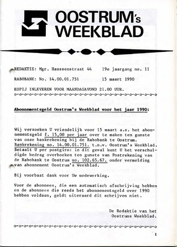 Oostrum's Weekblad 1990-03-15