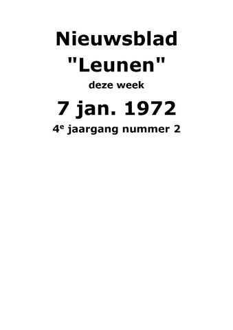 Dorpsblad Leunen-Veulen-Heide 1972-01-07