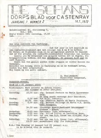 Castenrays dorpsblad De Schans 1972-01-14