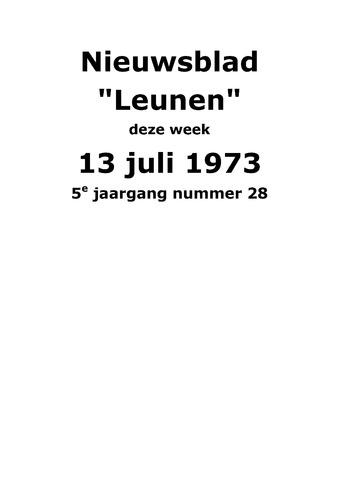 Dorpsblad Leunen-Veulen-Heide 1973-07-13