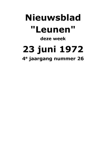 Dorpsblad Leunen-Veulen-Heide 1972-06-23