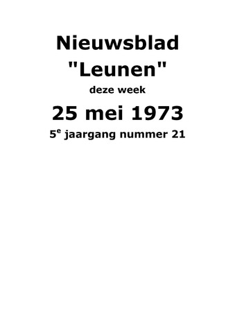 Dorpsblad Leunen-Veulen-Heide 1973-05-25