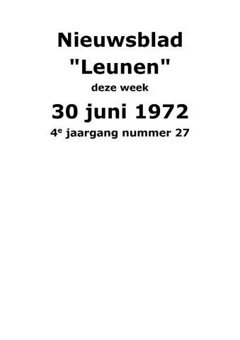 Dorpsblad Leunen-Veulen-Heide 1972-06-30