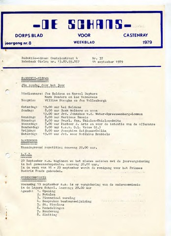 Castenrays dorpsblad De Schans 1979-09-14