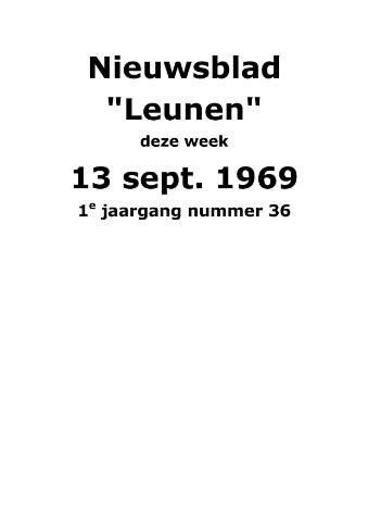 Dorpsblad Leunen-Veulen-Heide 1969-09-13