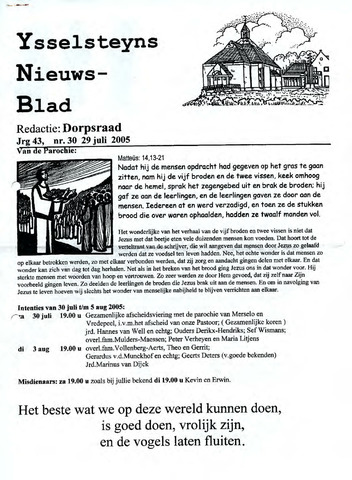 Ysselsteyns Nieuwsblad 2005-07-29