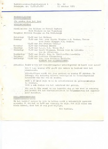 Castenrays dorpsblad De Schans 1979-10-19