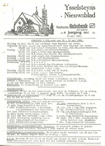 Ysselsteyns Nieuwsblad 1981-05-22