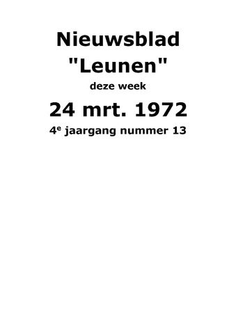 Dorpsblad Leunen-Veulen-Heide 1972-03-24