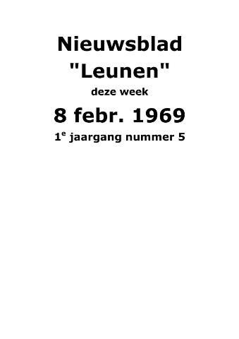 Dorpsblad Leunen-Veulen-Heide 1969-02-08