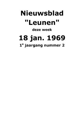 Dorpsblad Leunen-Veulen-Heide 1969-01-18