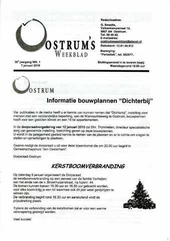Oostrum's Weekblad 2010-01-07