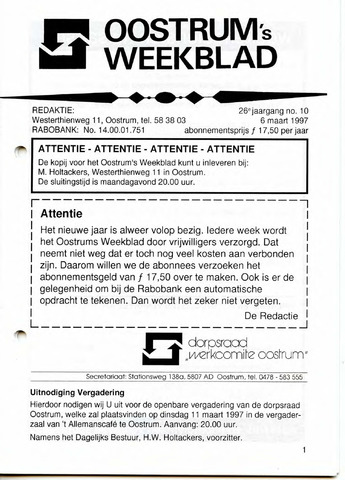 Oostrum's Weekblad 1997-03-06