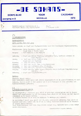 Castenrays dorpsblad De Schans 1979-02-02
