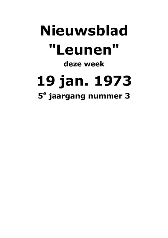 Dorpsblad Leunen-Veulen-Heide 1973-01-19