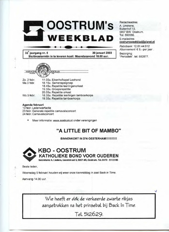 Oostrum's Weekblad 2003-01-30