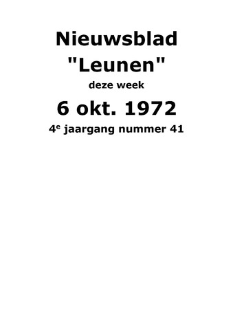 Dorpsblad Leunen-Veulen-Heide 1972-10-06