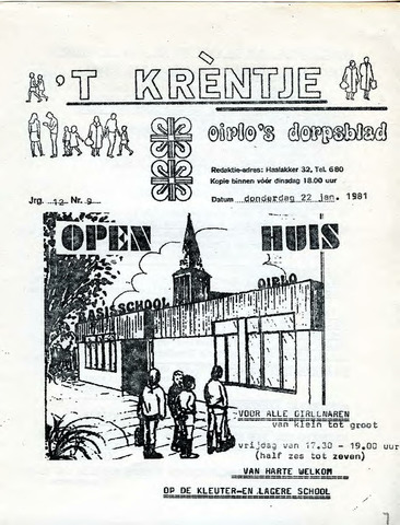 Oirlo's dorpsblad 't Krèntje 1981-01-22