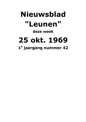 Dorpsblad Leunen-Veulen-Heide 1969-10-25