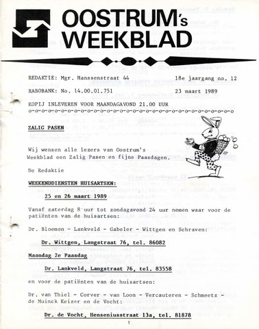 Oostrum's Weekblad 1989-03-23