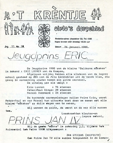 Oirlo's dorpsblad 't Krèntje 1980-01-24