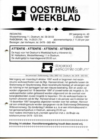 Oostrum's Weekblad 1997-10-02