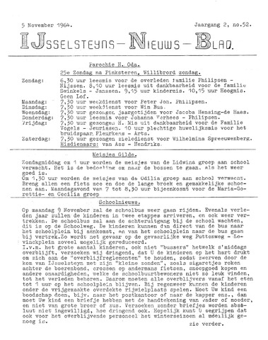 Ysselsteyns Nieuwsblad 1964-11-05