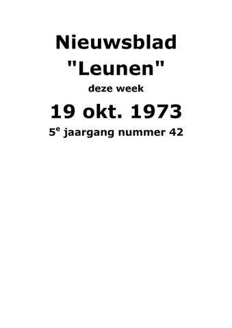 Dorpsblad Leunen-Veulen-Heide 1973-10-19