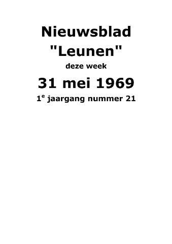 Dorpsblad Leunen-Veulen-Heide 1969-05-31