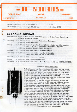 Castenrays dorpsblad De Schans 1982-10-08