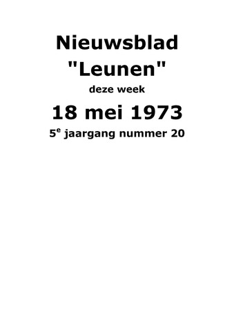 Dorpsblad Leunen-Veulen-Heide 1973-05-18