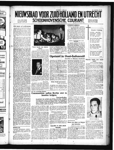 Schoonhovensche Courant 1950-04-05