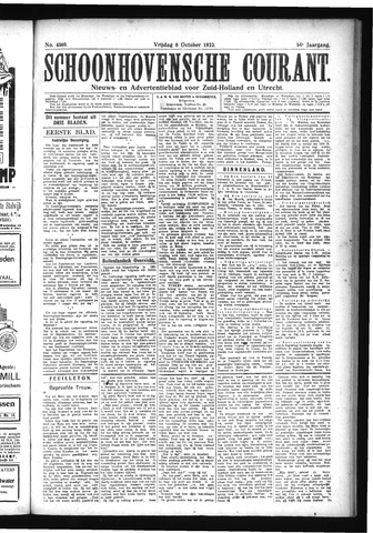 Schoonhovensche Courant 1922-10-06