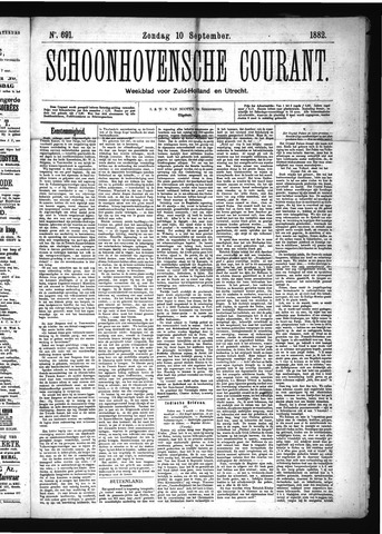 Schoonhovensche Courant 1882-09-10